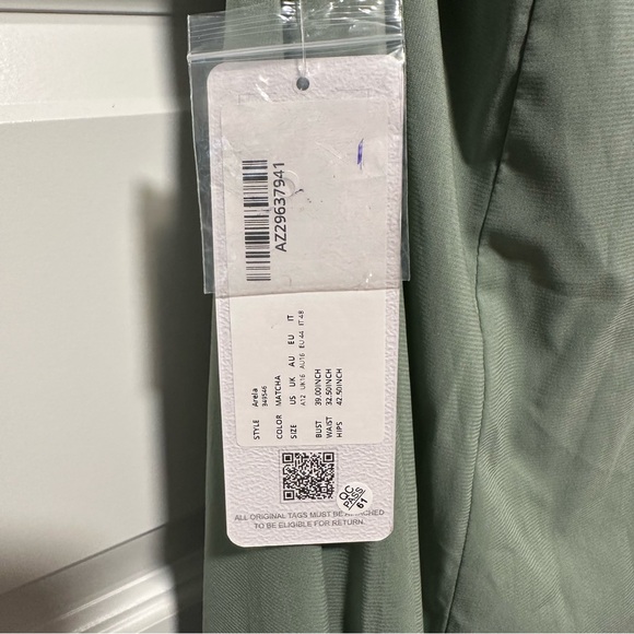 Azazie Arela Dress Stretch Matcha Green A12 - Picture 4 of 11